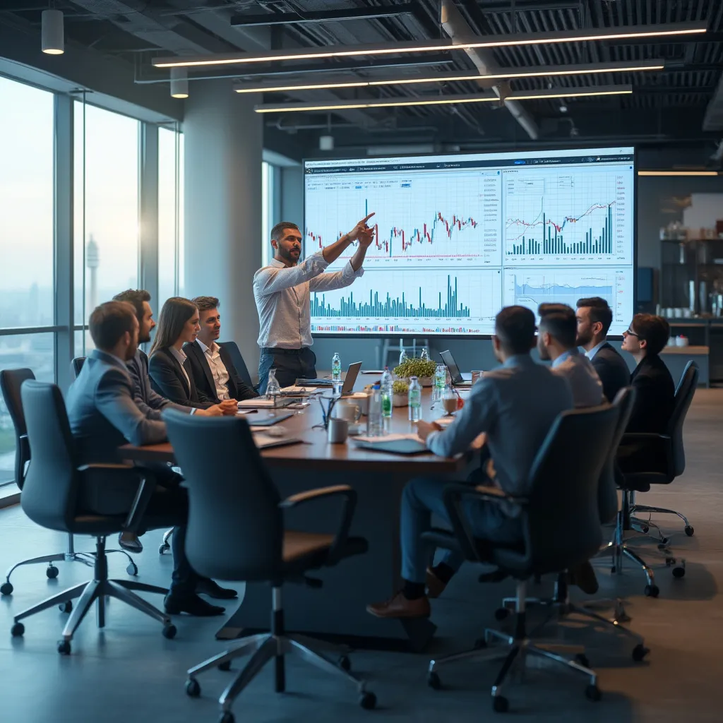 Reunión estratégica de nuestro equipo analizando datos del mercado de combustibles.