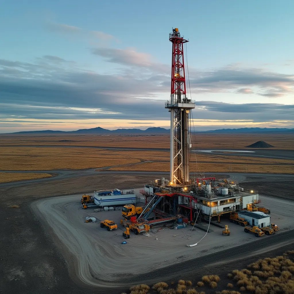 Plataforma de perforación en Vaca Muerta